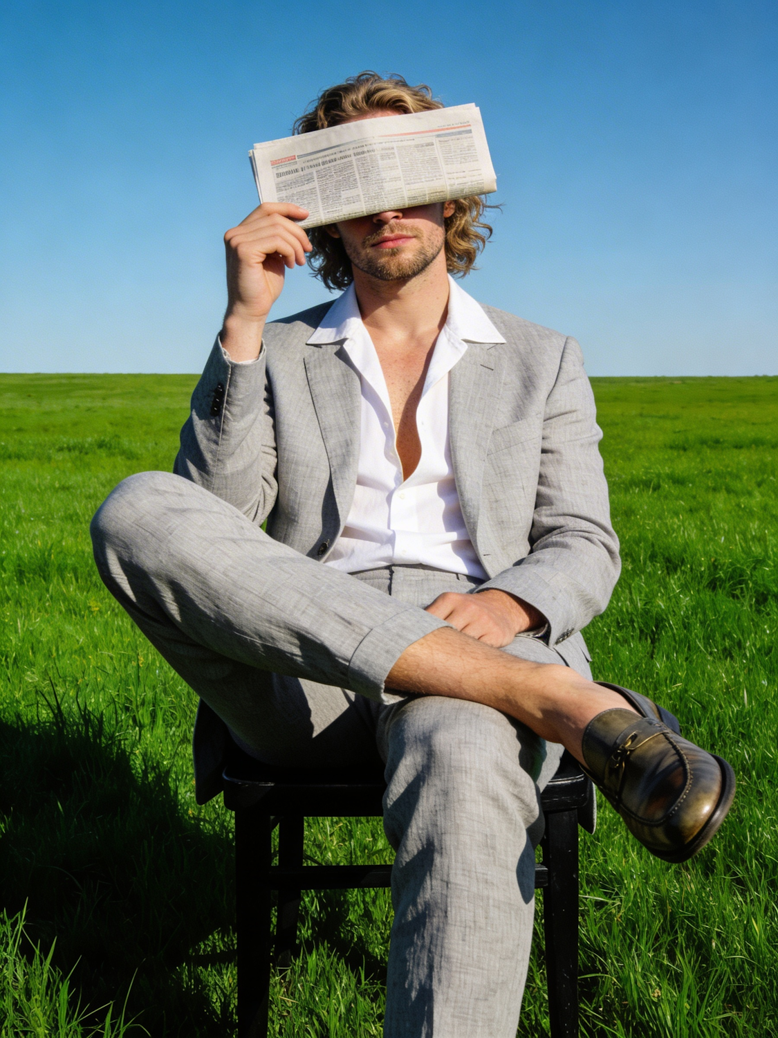 A person looking at a screen, surrounded by a transparent bubble representing the filter bubble effect of personalized news, showing limited viewpoints.