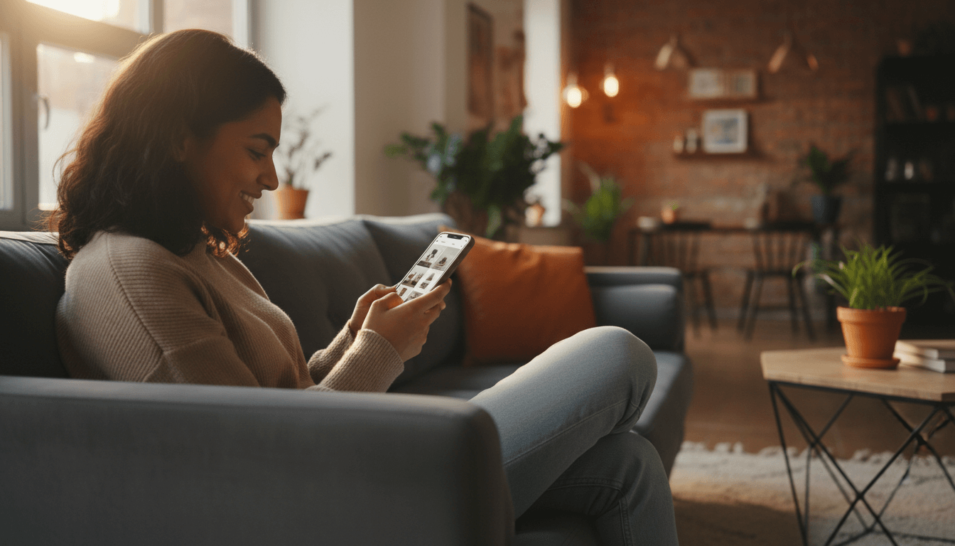 Weblish: Engaged Customer Browsing Instagram Shop for Seamless Weblish Purchases
