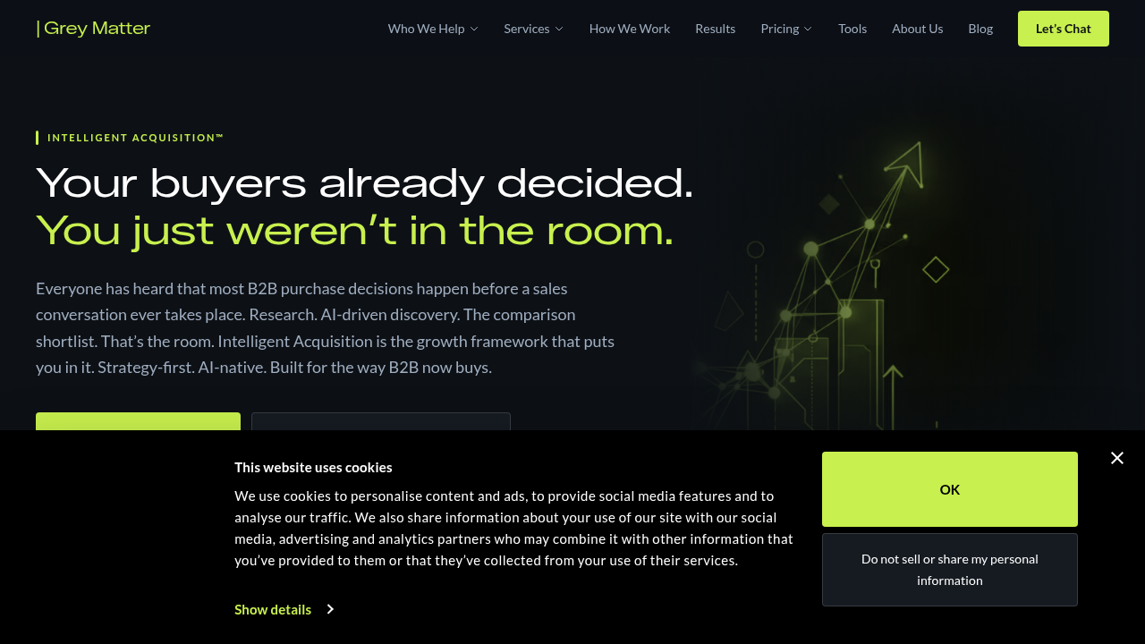 Learn about B2B website conversion rate benchmarks from Go Grey Matter's online resources.