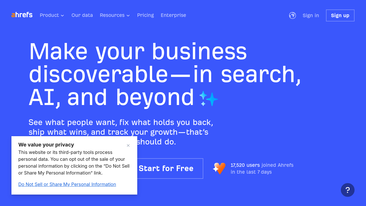 Weblish Ahrefs Homepage: Your Gateway to Essential SEO Tools and Data