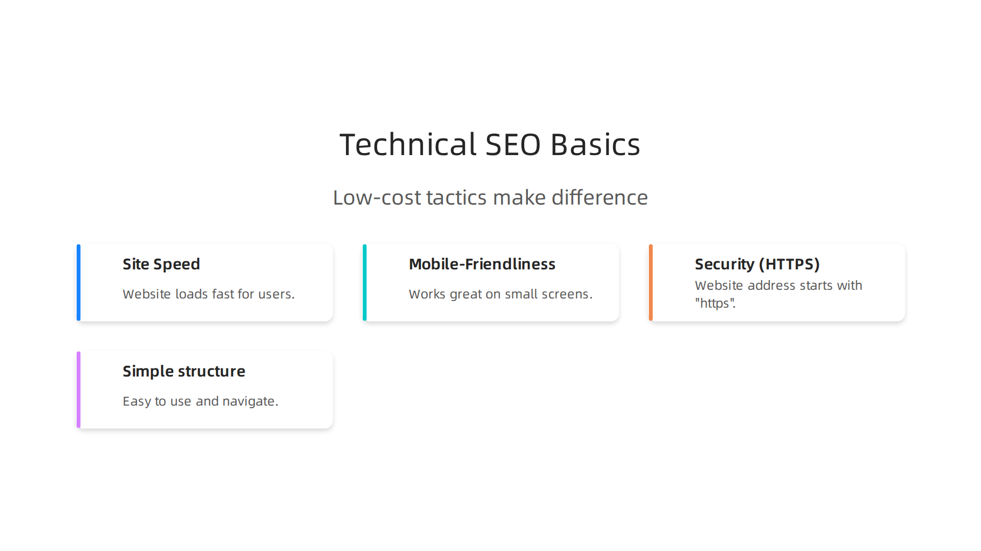 Building a strong technical foundation for your website's SEO.