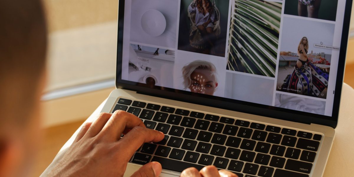 A person confidently browsing a website, symbolizing a positive and secure user experience.