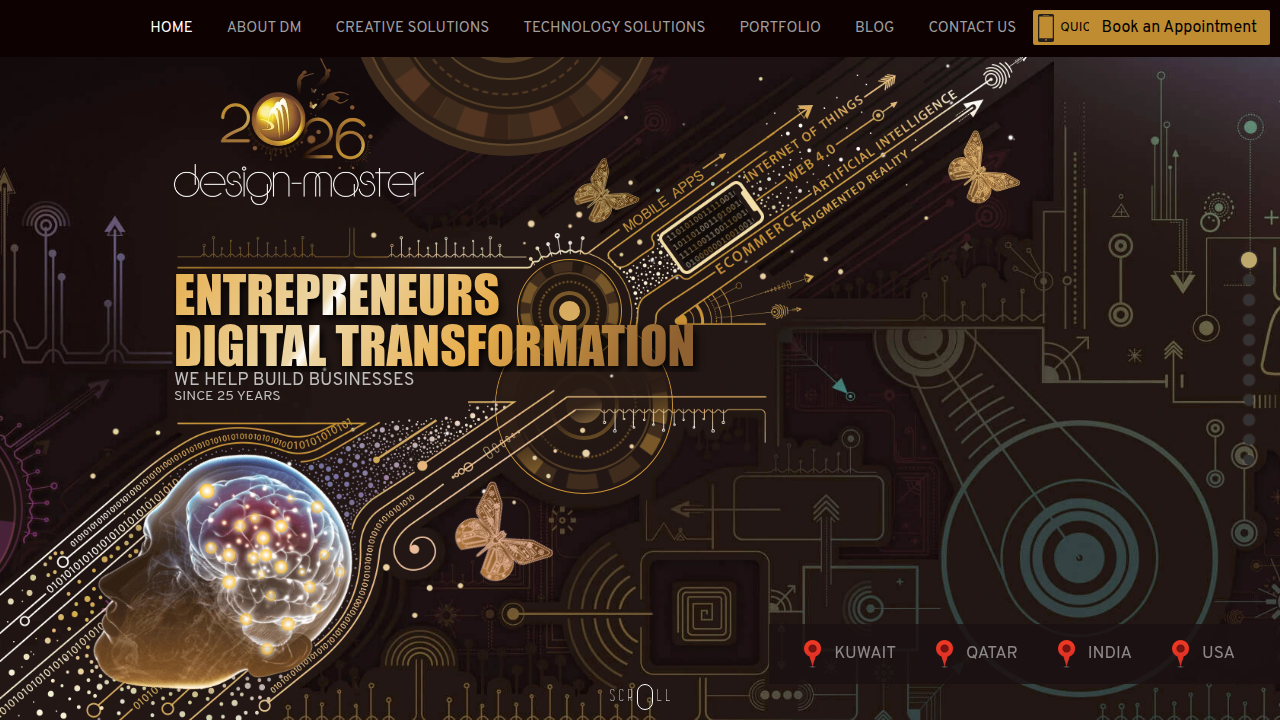A screenshot of Design-Master.com, a resource for UX and web design insights, including microcopy strategies.