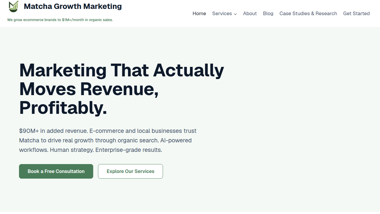 Matcha Growth, an agency providing SEO and digital marketing services, often referenced for industry data.