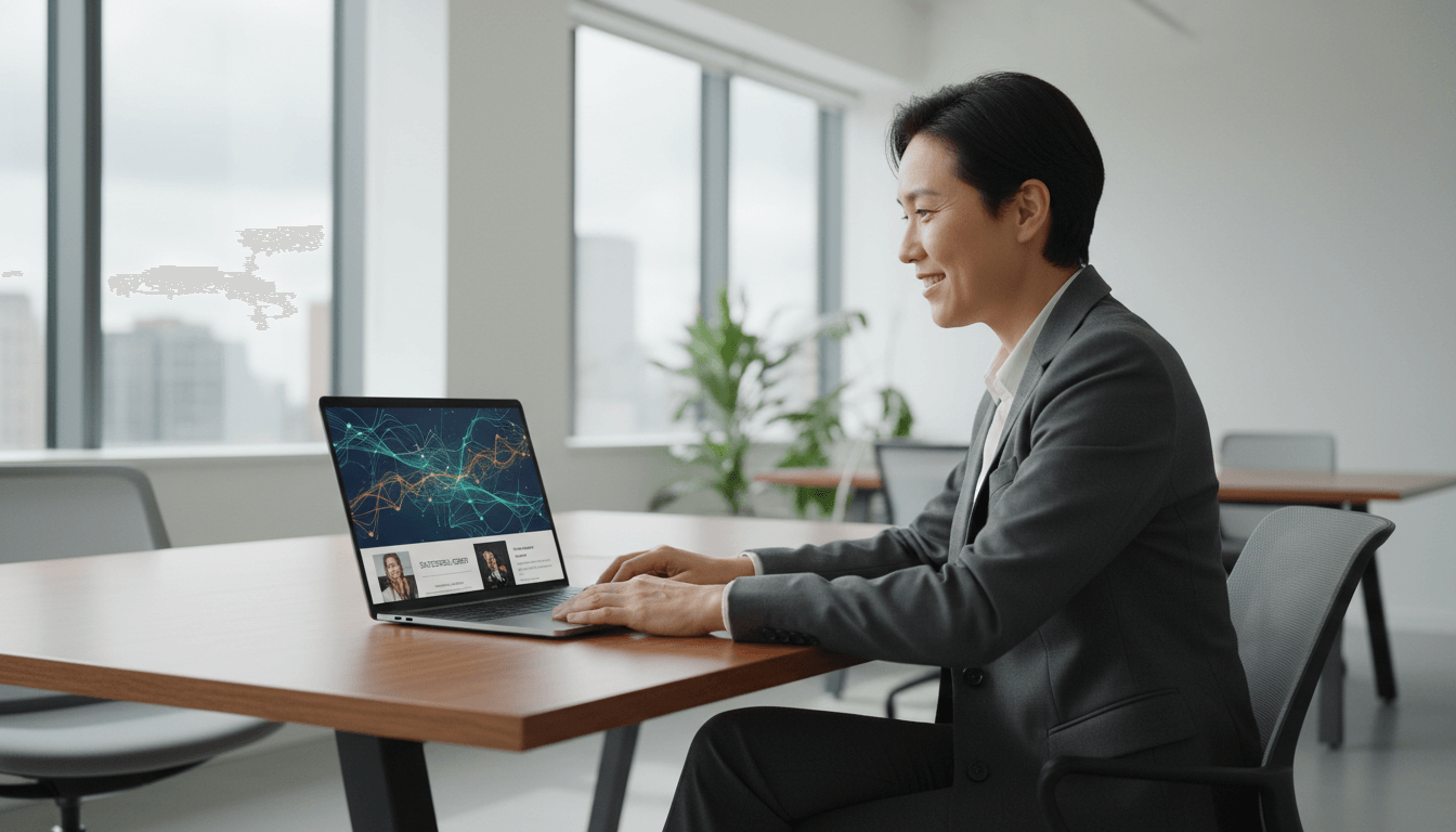 WebLish Ecommerce Success Scene with Business Owner