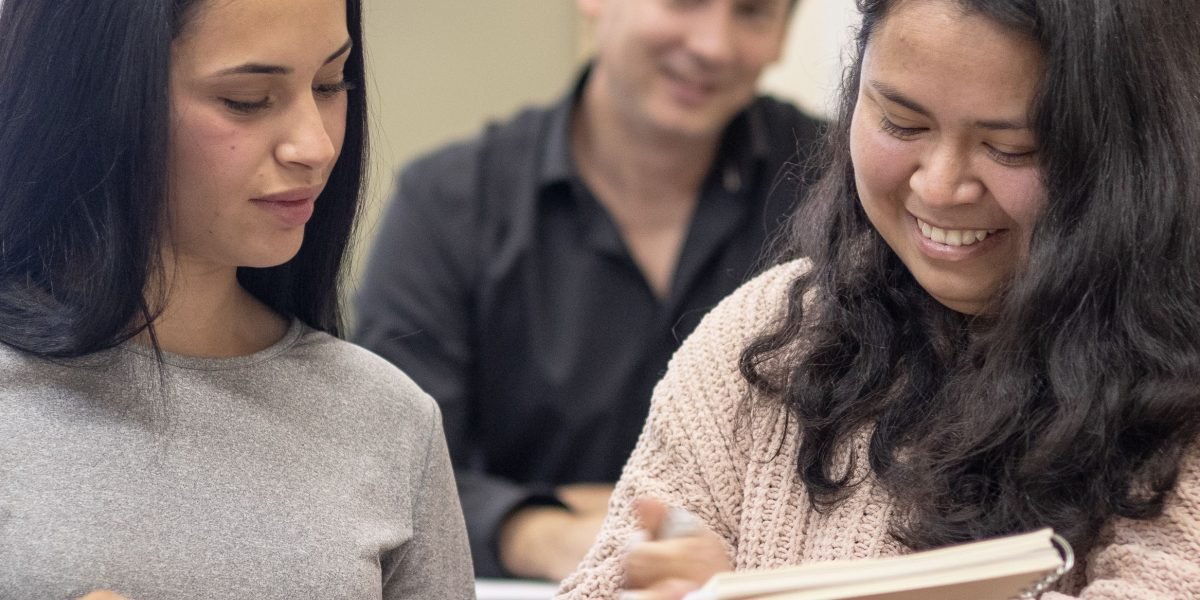 Mentors provide guidance to design students during a project, fostering skill development and portfolio enhancement.