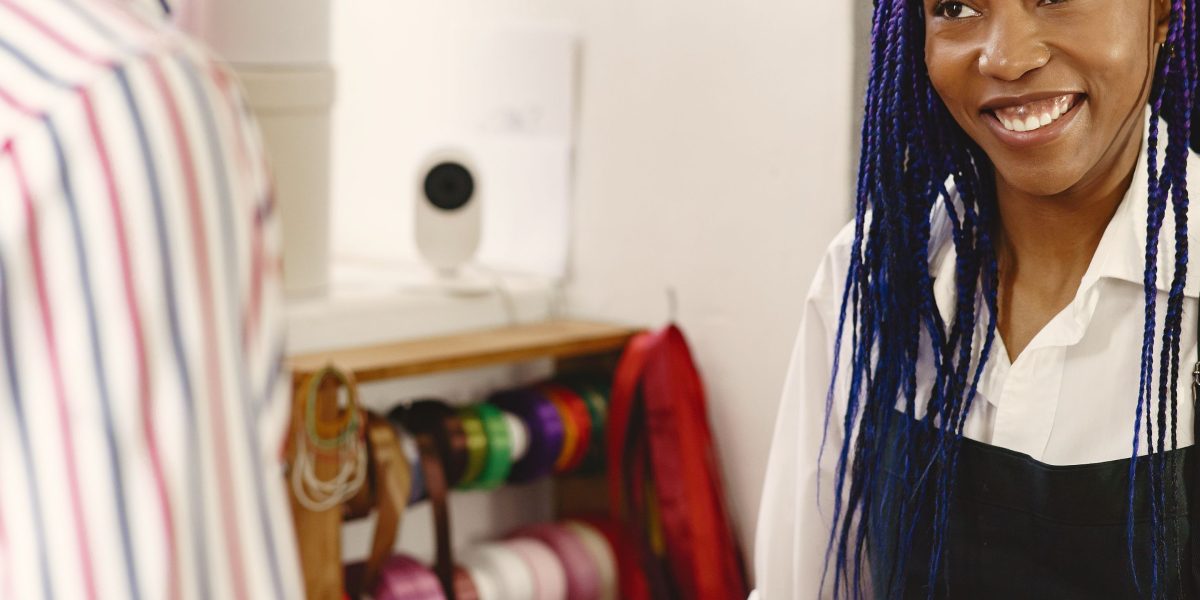 A busy small business owner focused on multiple responsibilities.