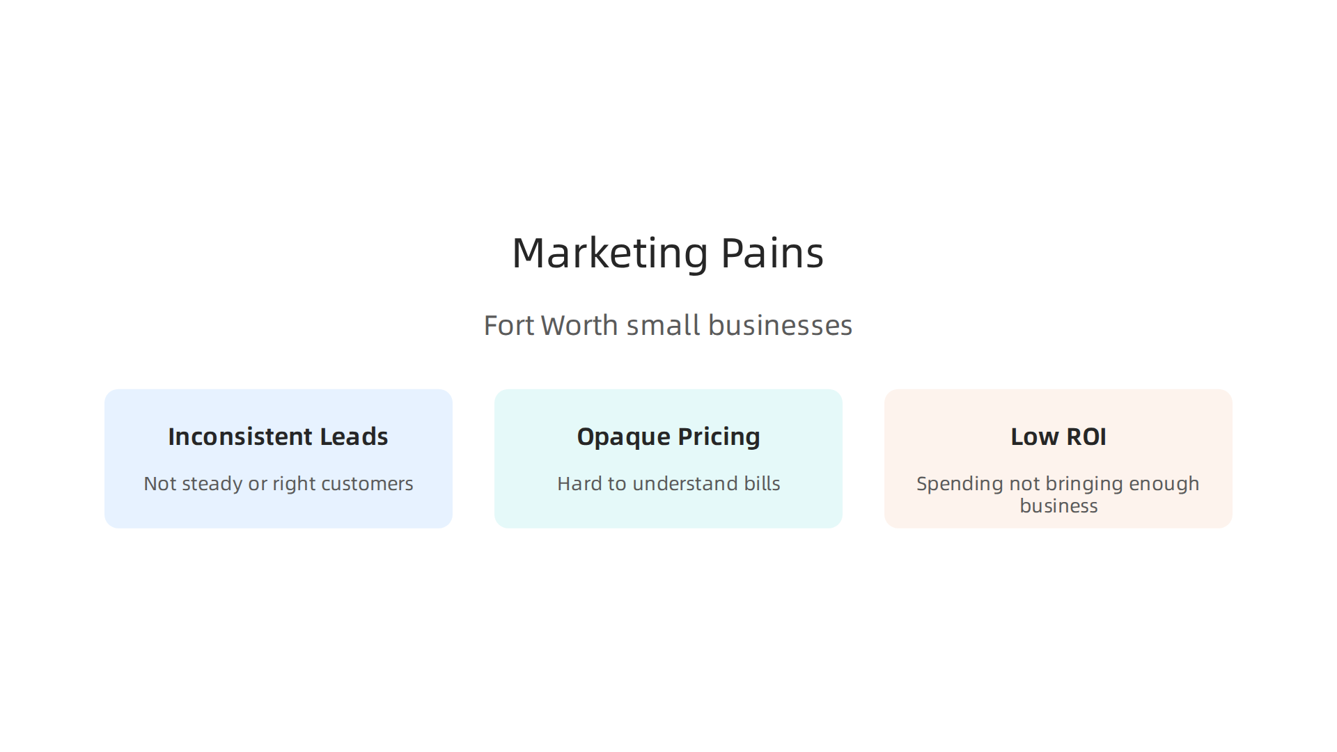 Key frustrations Fort Worth small businesses face with digital marketing.
