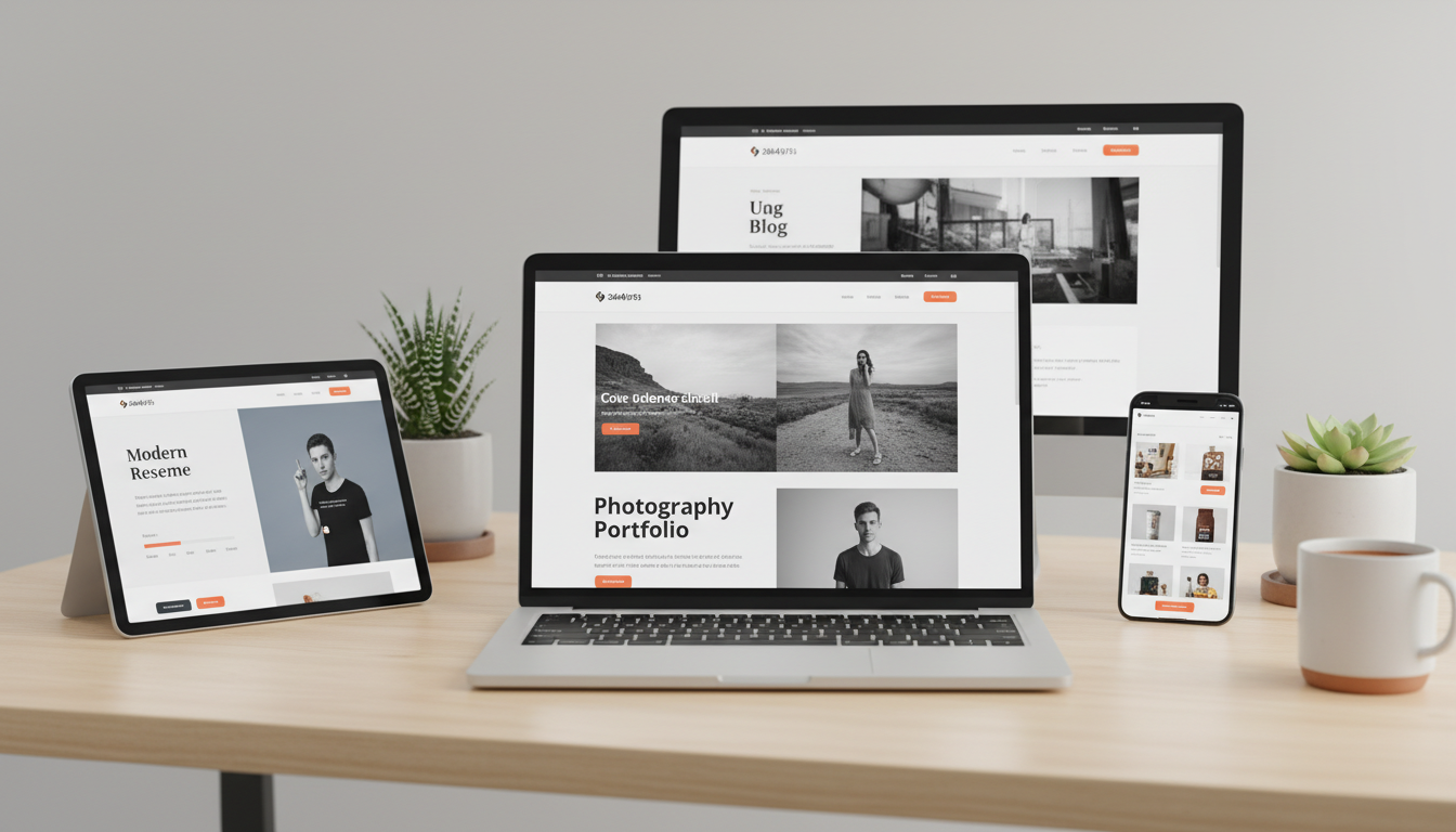 Diverse website templates are showcased for various online projects at weblish.io.
