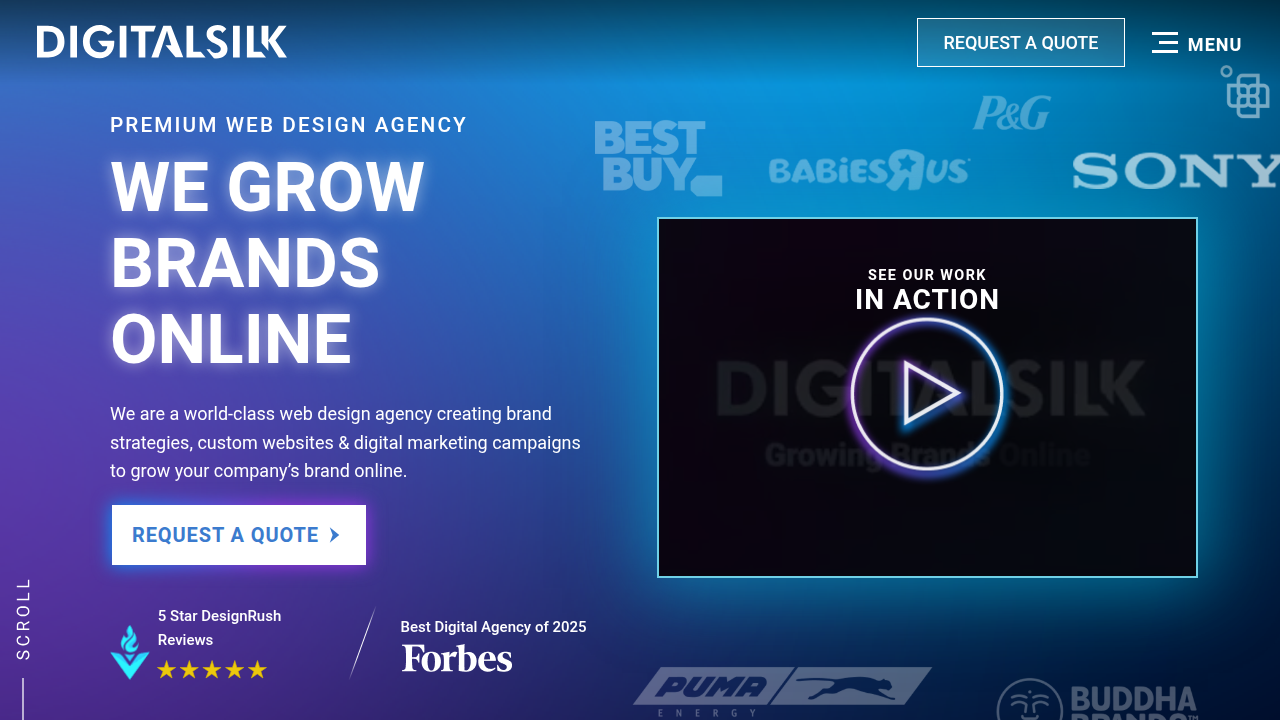 Homepage screenshot of a design trends resource cited for minimalist web design in 2026.
