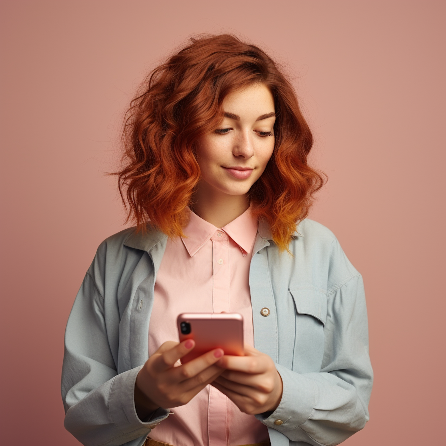 Real person creating visual content on a smartphone to illustrate emoji-based story creation and sharing.