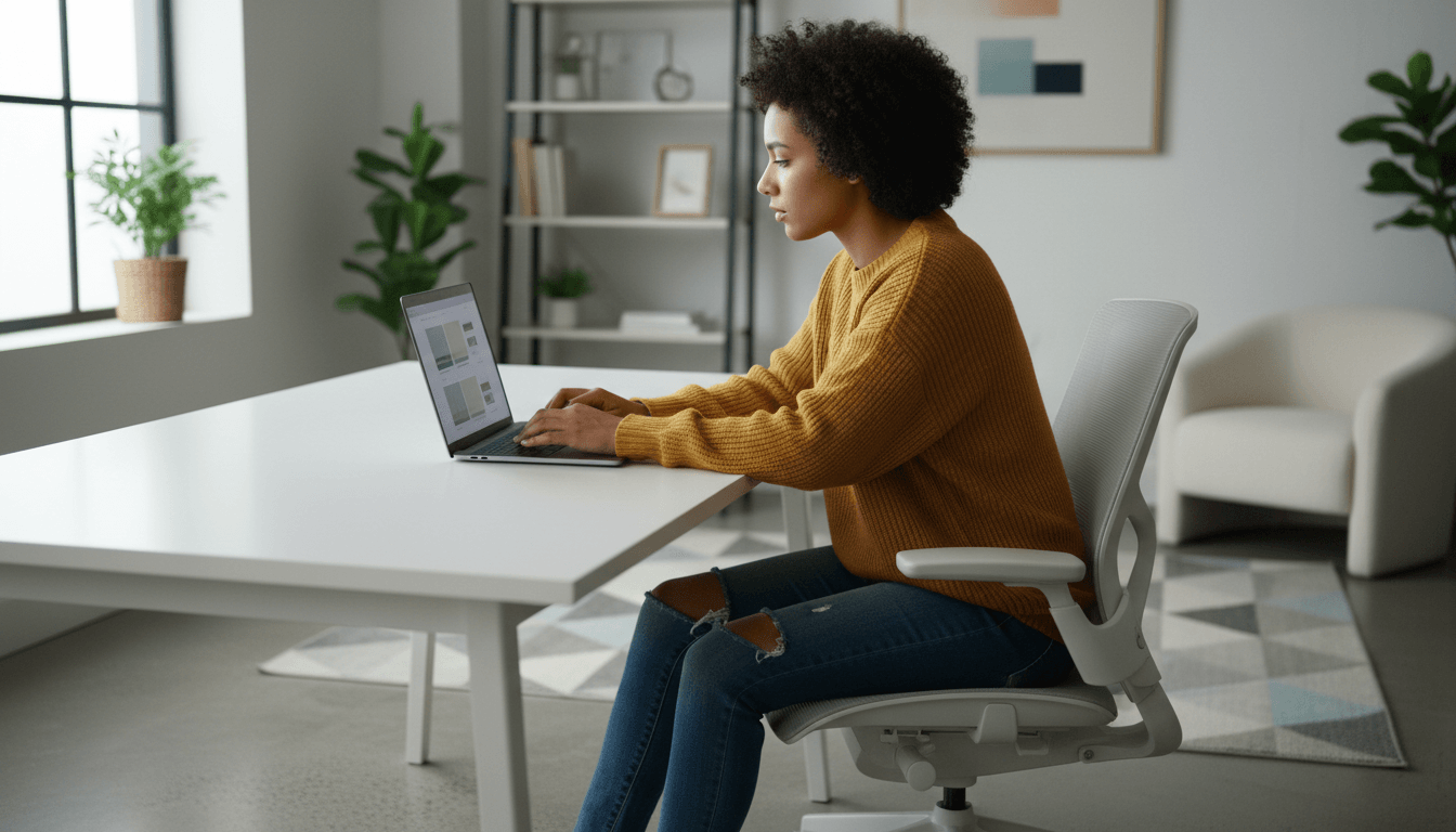 Weblish Builder in Action: Focused Entrepreneur Crafting Their Online Store