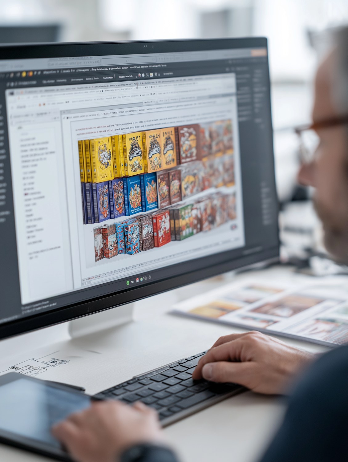A small business owner focused on designing a lead capture form on a laptop, demonstrating the ease of integrating such tools for lead generation.