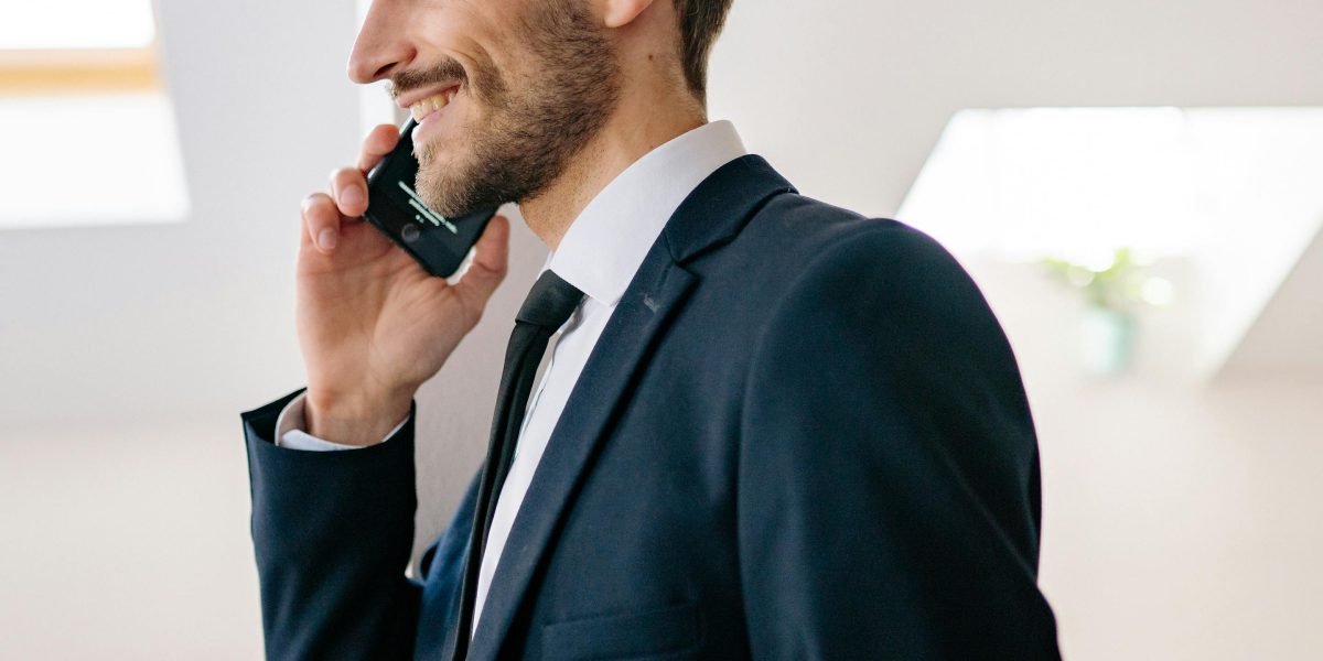 A business owner successfully engaging with potential clients, symbolizing effective lead generation.