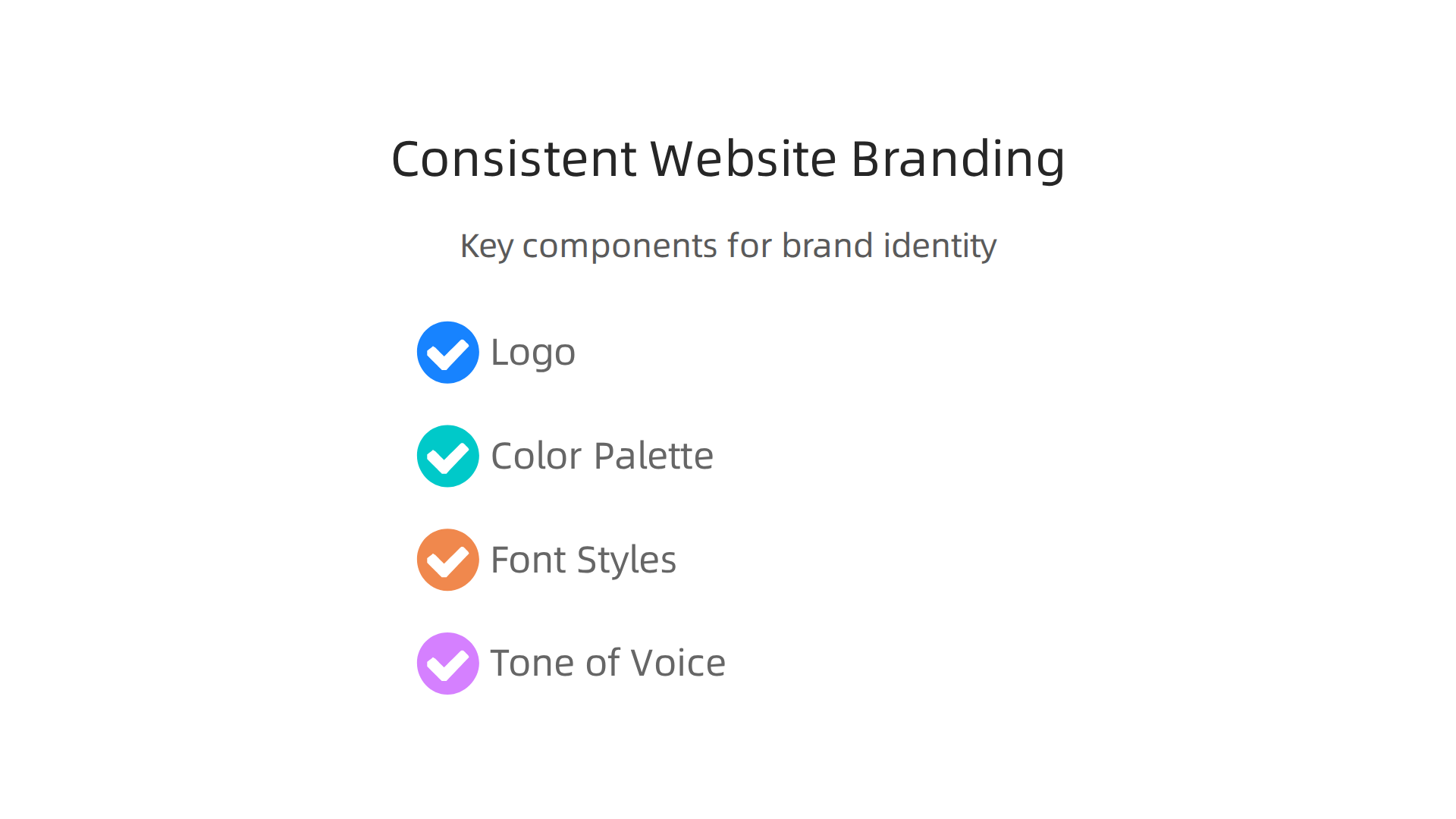 Key components that ensure a strong and consistent brand identity across a website.