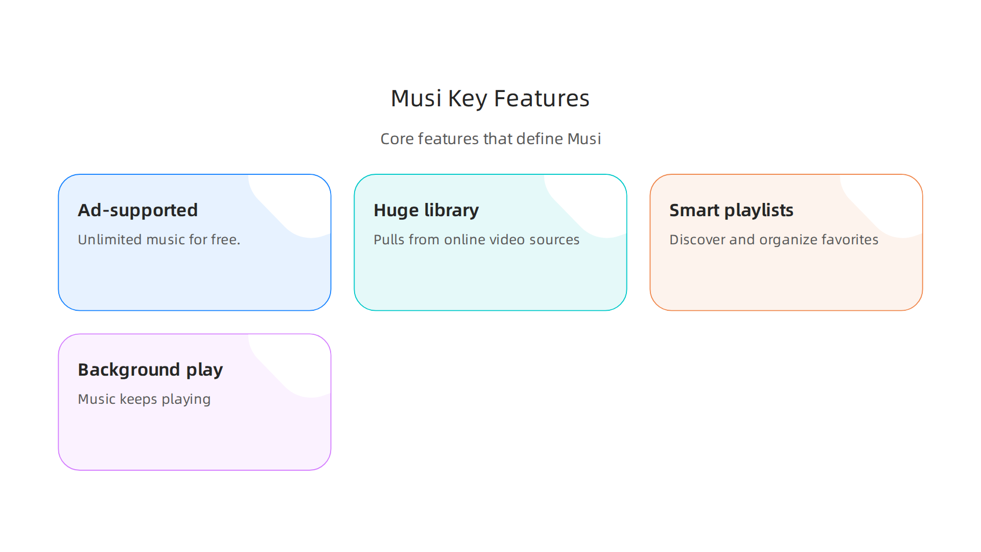 An overview of the core features that contribute to the Musi app's popularity.