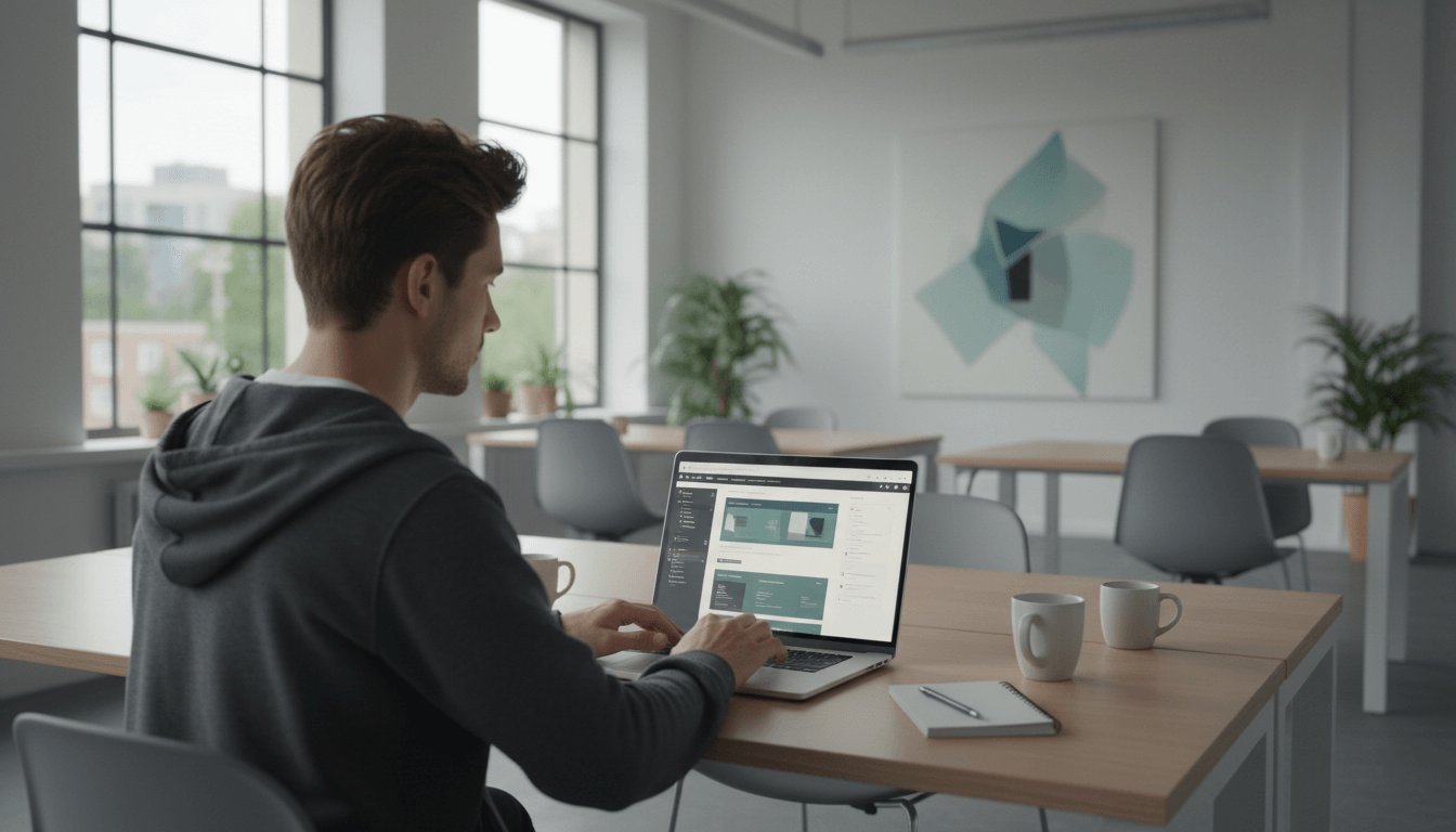 Weblish: Modern Web Designer Focused on Project Scene