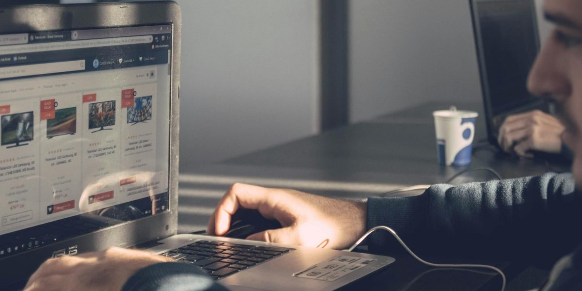 A person calmly engaging with content on a well-balanced website.