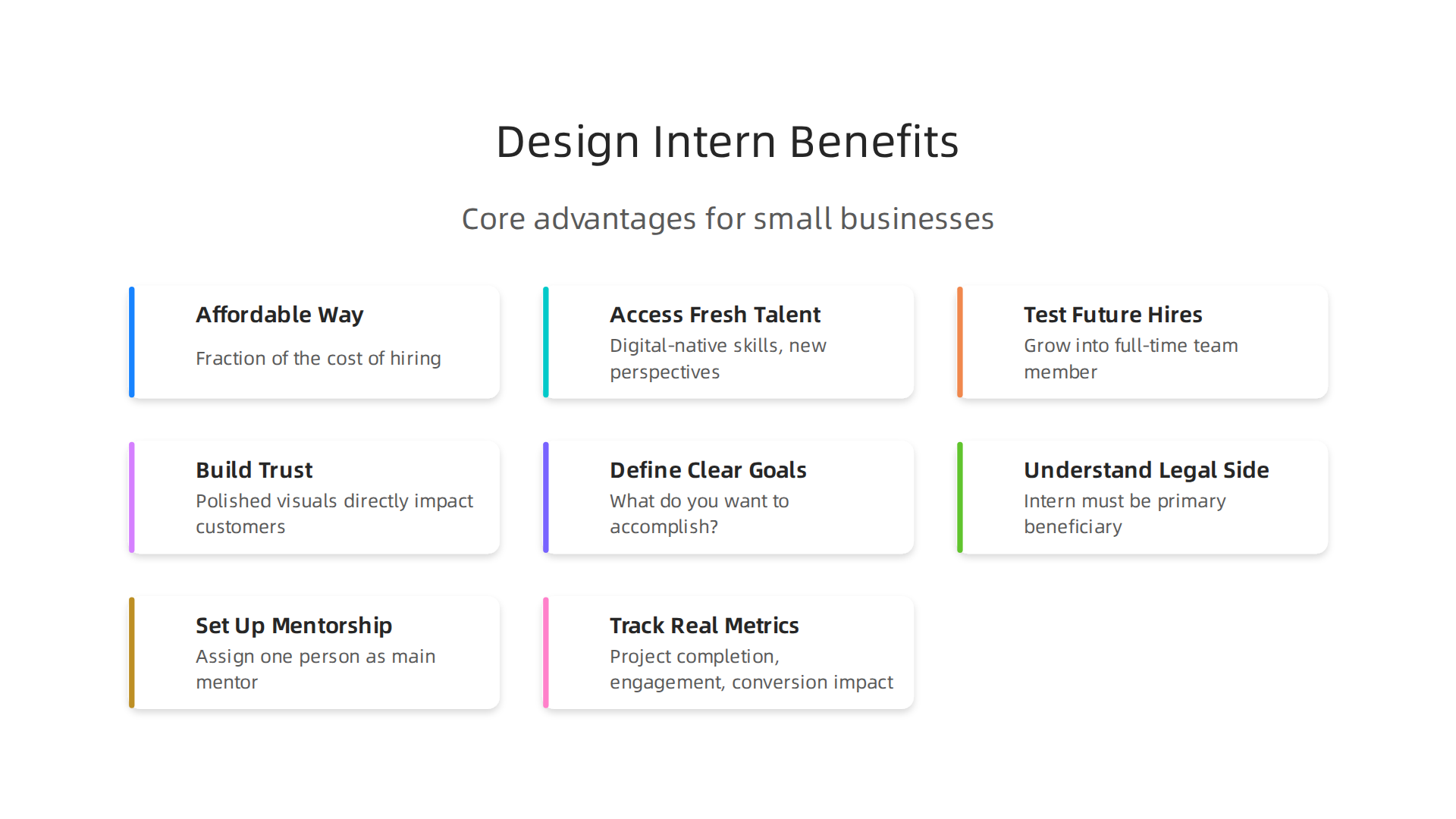 Discover the core advantages that graphic design interns bring to small businesses, from fresh perspectives to cost-effective talent acquisition.