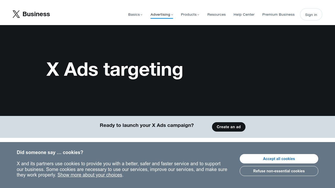 Weblish Twitter Ads Targeting Interface: Audience Selection for Social Ads